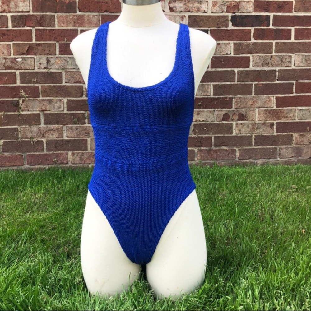 Hunza G Royal Blue One Piece Swimsuit / Bodysuit